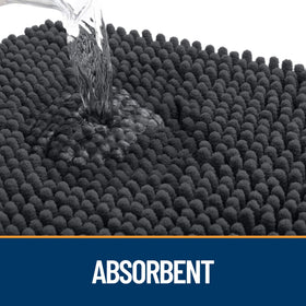 OLANLY Dog Door Mat absorbs moisture and dirt, keeping floors cleaner after outdoor play.