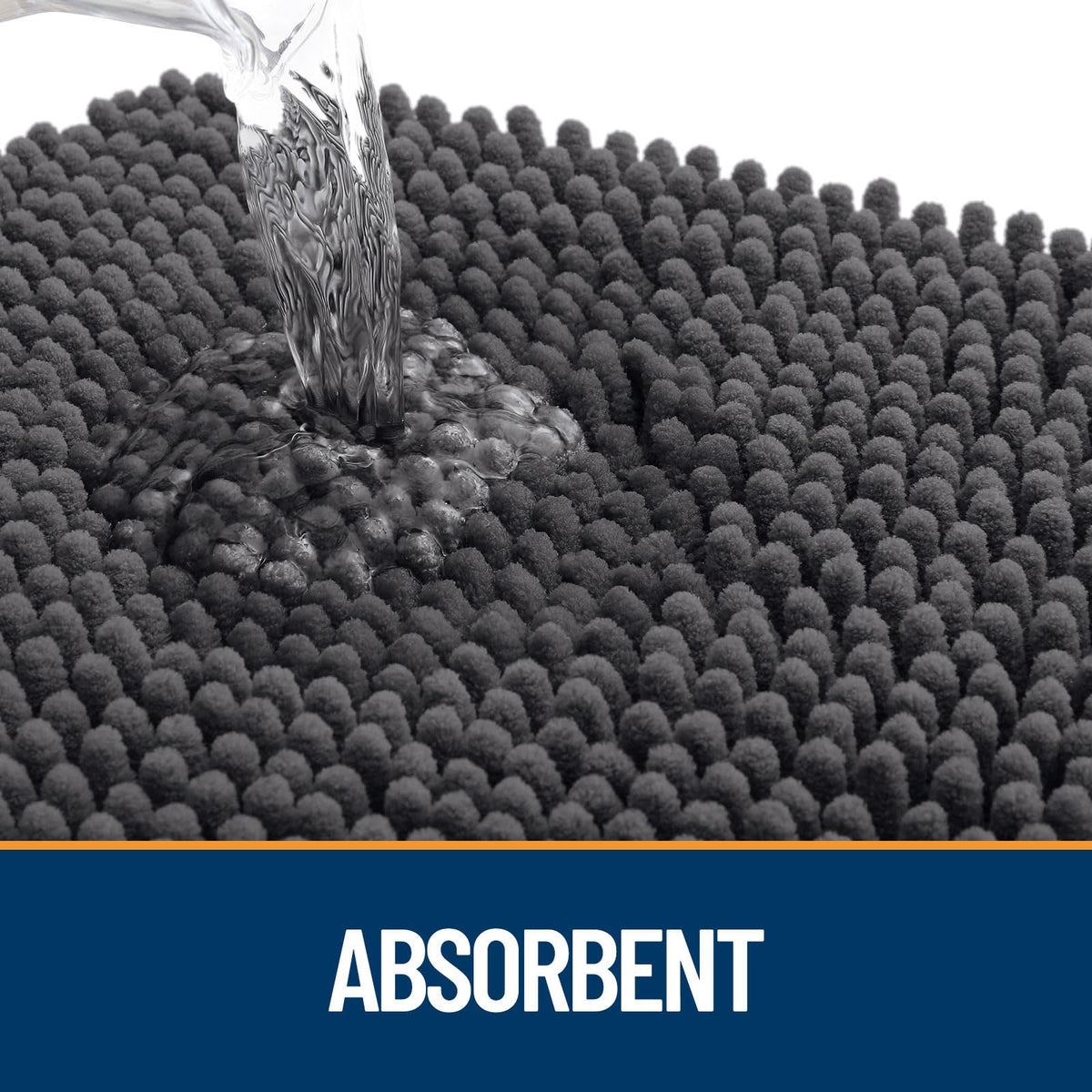 OLANLY absorb moisture and dirt feature keeps floors clean after outdoor visits.
