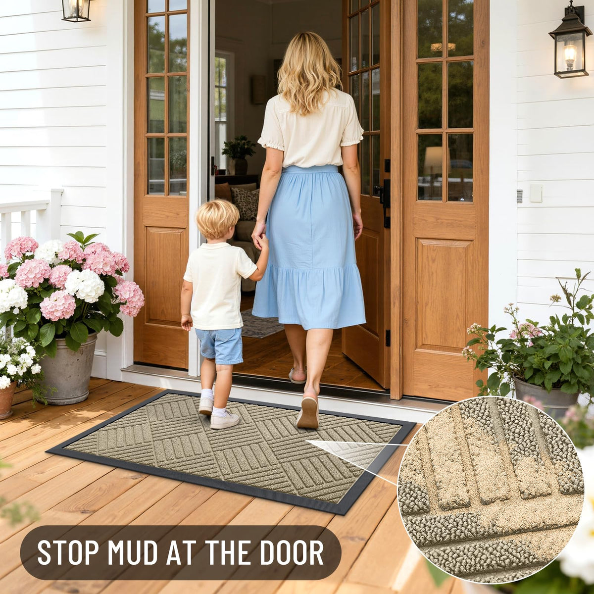 OLANLY all weather mat suitable for indoor or outdoor use