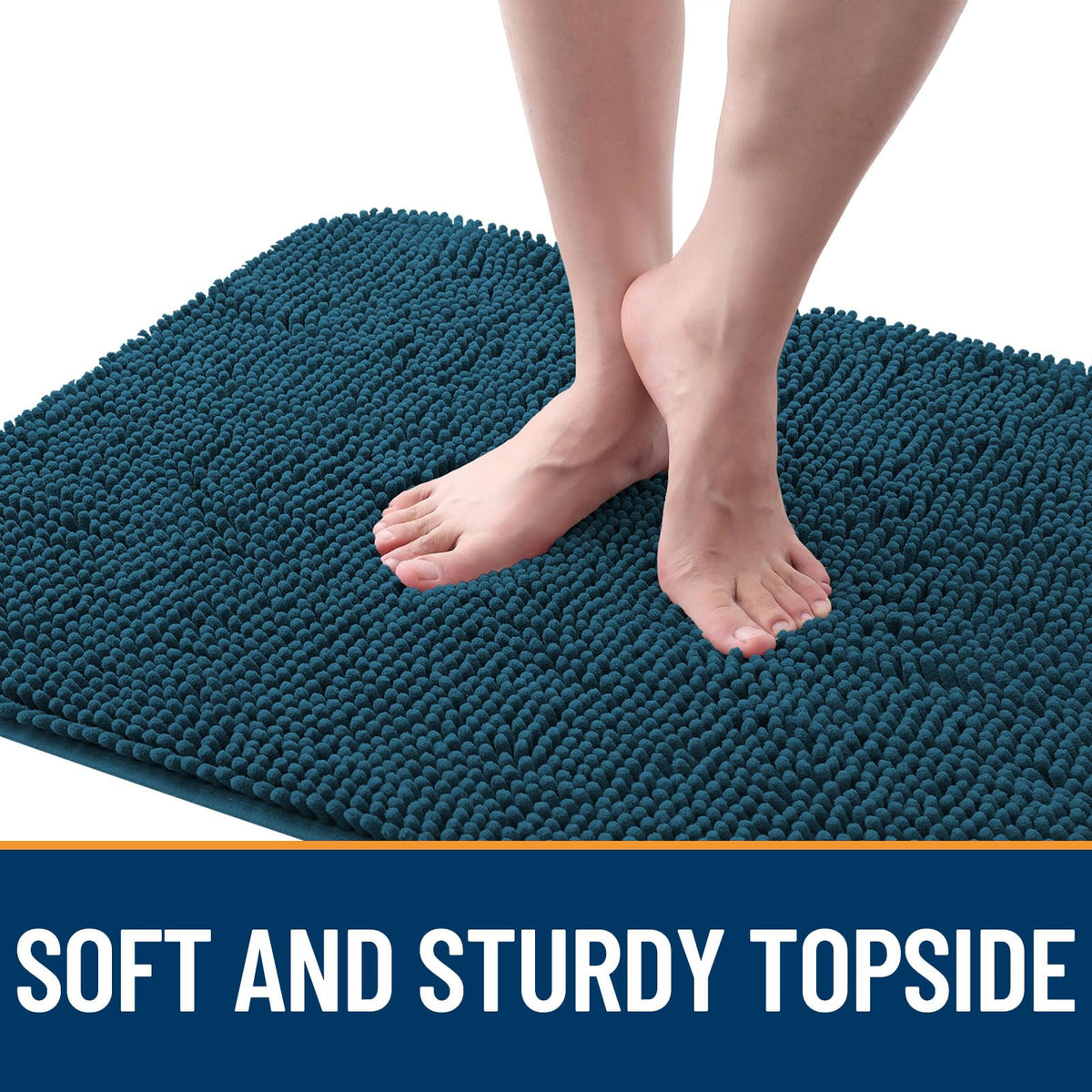 OLANLY non-slip rubber base prevents mat movement on floors