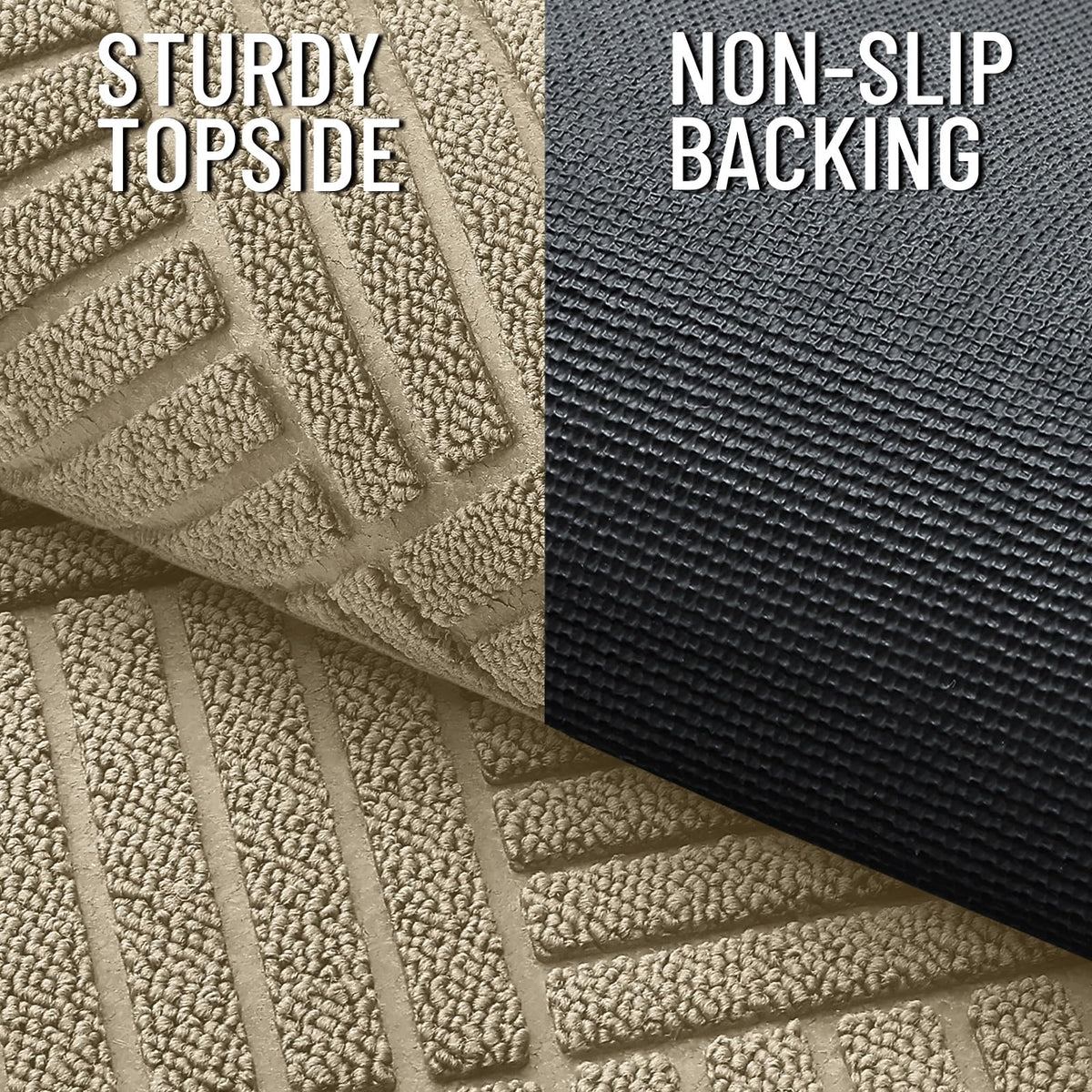 OLANLY deep grooves scrape debris keeping interior floors drier and safer
