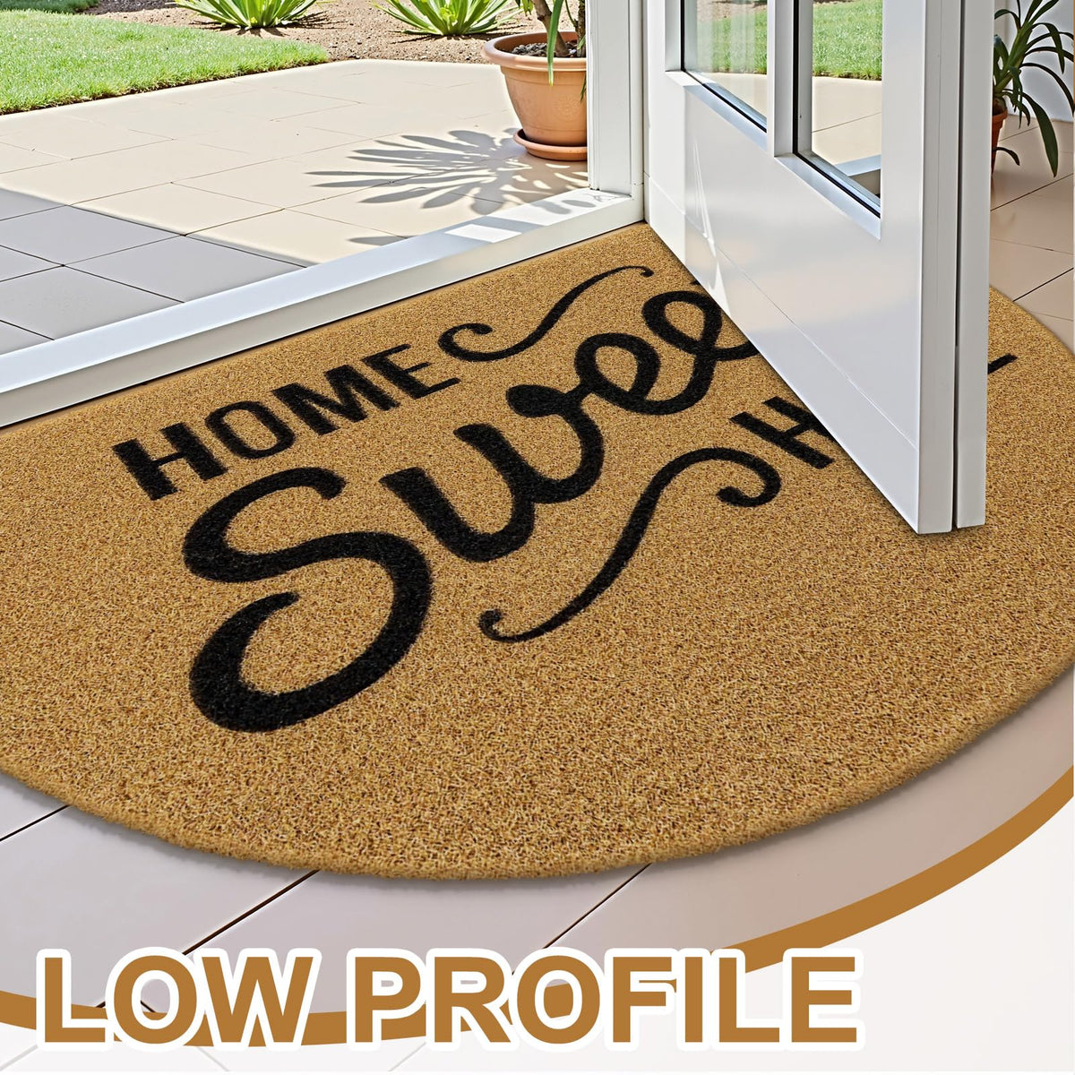 OLANLY Polyester mat is easy to shake, sweep, or hose for quick cleaning.