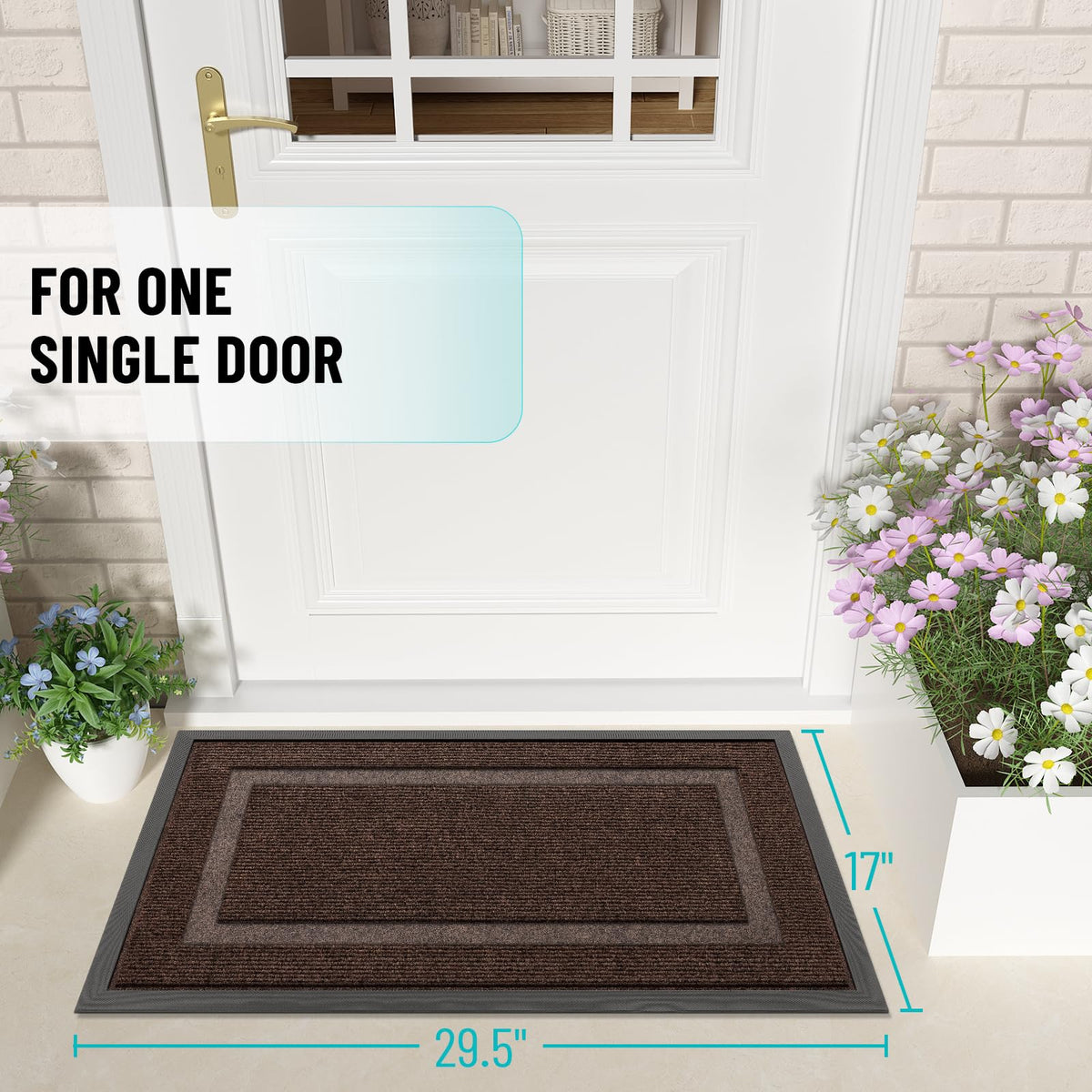 OLANLY mat topside with deep grooves to capture dirt and moisture