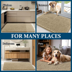 OLANLY mat under bowls keeps areas cleaner and tidier.