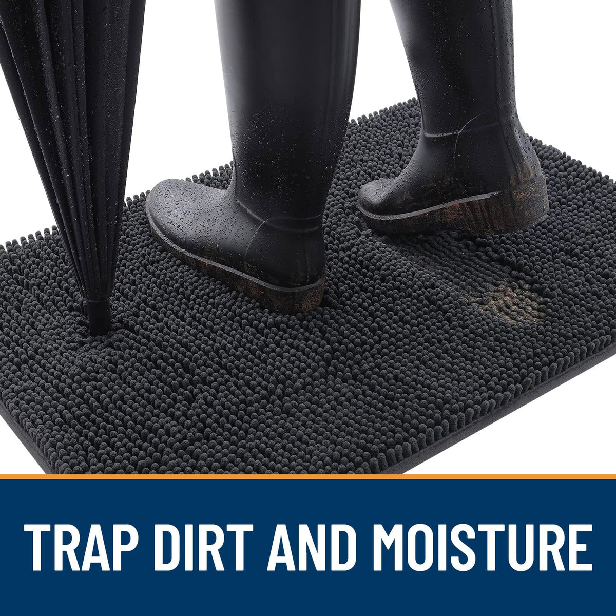 OLANLY dog door mat with anti-slip base prevents shifting on dry floors.