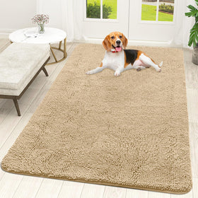 OLANLY dog door mat with absorb moisture and dirt at the entry.