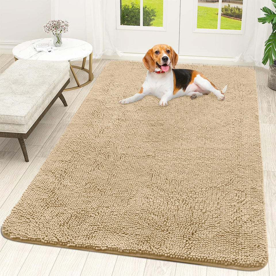 OLANLY dog door mat with absorb moisture and dirt at the entry.