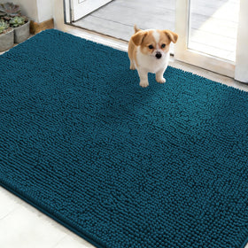 OLANLY dog door mat with moisture absorption at entry, muddy paw protection
