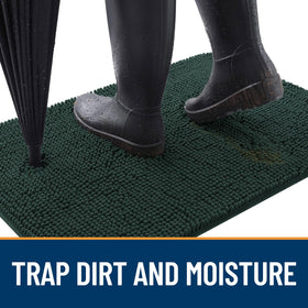 OLANLY chenille soft plush mat adds warmth and traps moisture and dirt