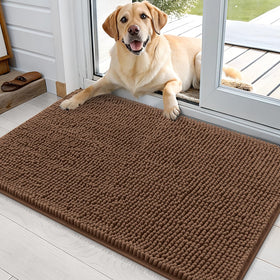 OLANLY dog door mat muddy paws at entryway absorbs moisture effectively