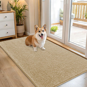 OLANLY dog door mat muddy paws 54x32 keeps dirt at the door and dries faster