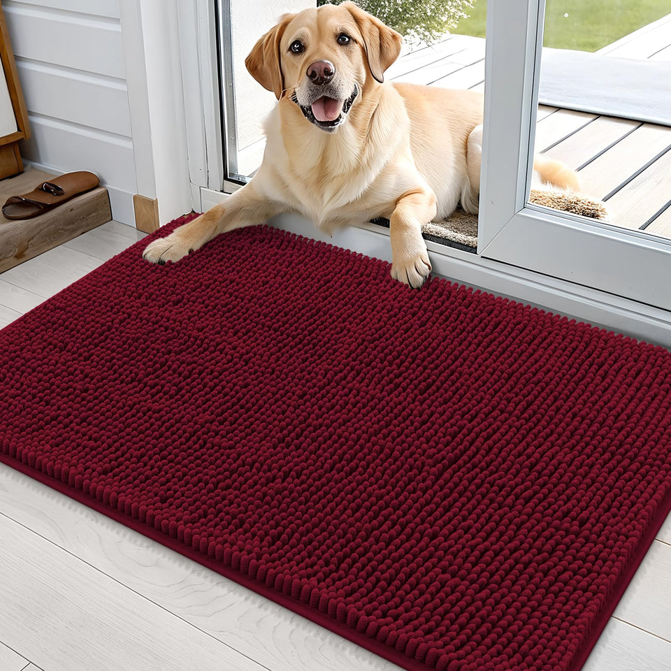 OLANLY dog door mat traps muddy paws moisture at entry