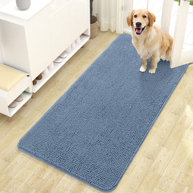 OLANLY dog door mat with muddy paws keeps entry clean and dry.