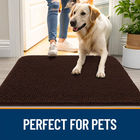 OLANLY mat works indoors and outdoors for versatile entryway use.