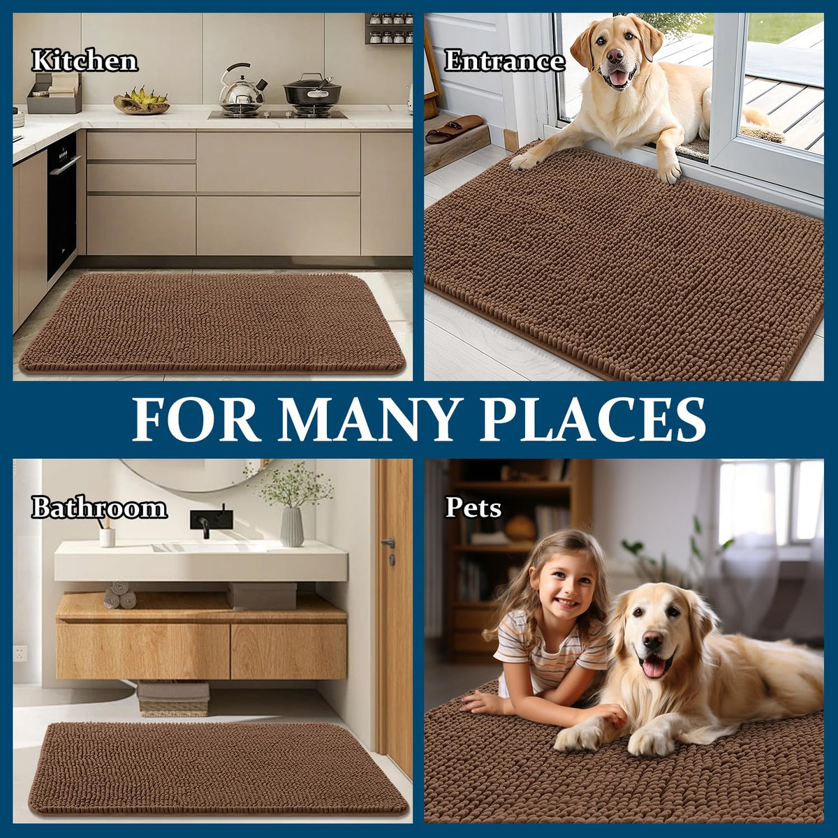 OLANLY mat after baths helps drying and paw cleanup