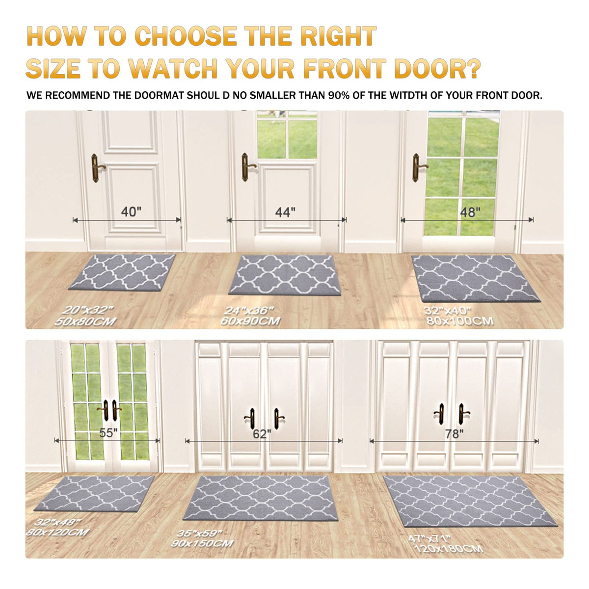 OLANLY dog-friendly mat for indoors and mudrooms keeps paws cleaner
