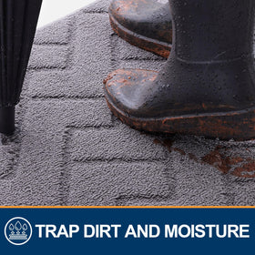 OLANLY mat demonstrating dirt and dust removal for clean shoes