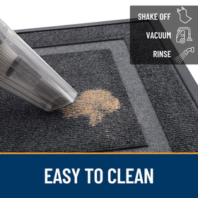 OLANLY door mat low-profile design fits under most doors.