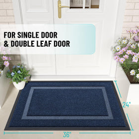 OLANLY door mat topside weave, captures dirt and moisture at the threshold.