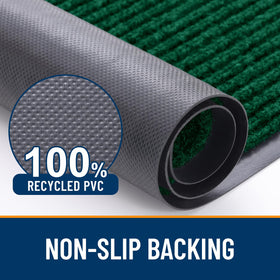 OLANLY door mat waterproof construction protects floors from wet shoes.