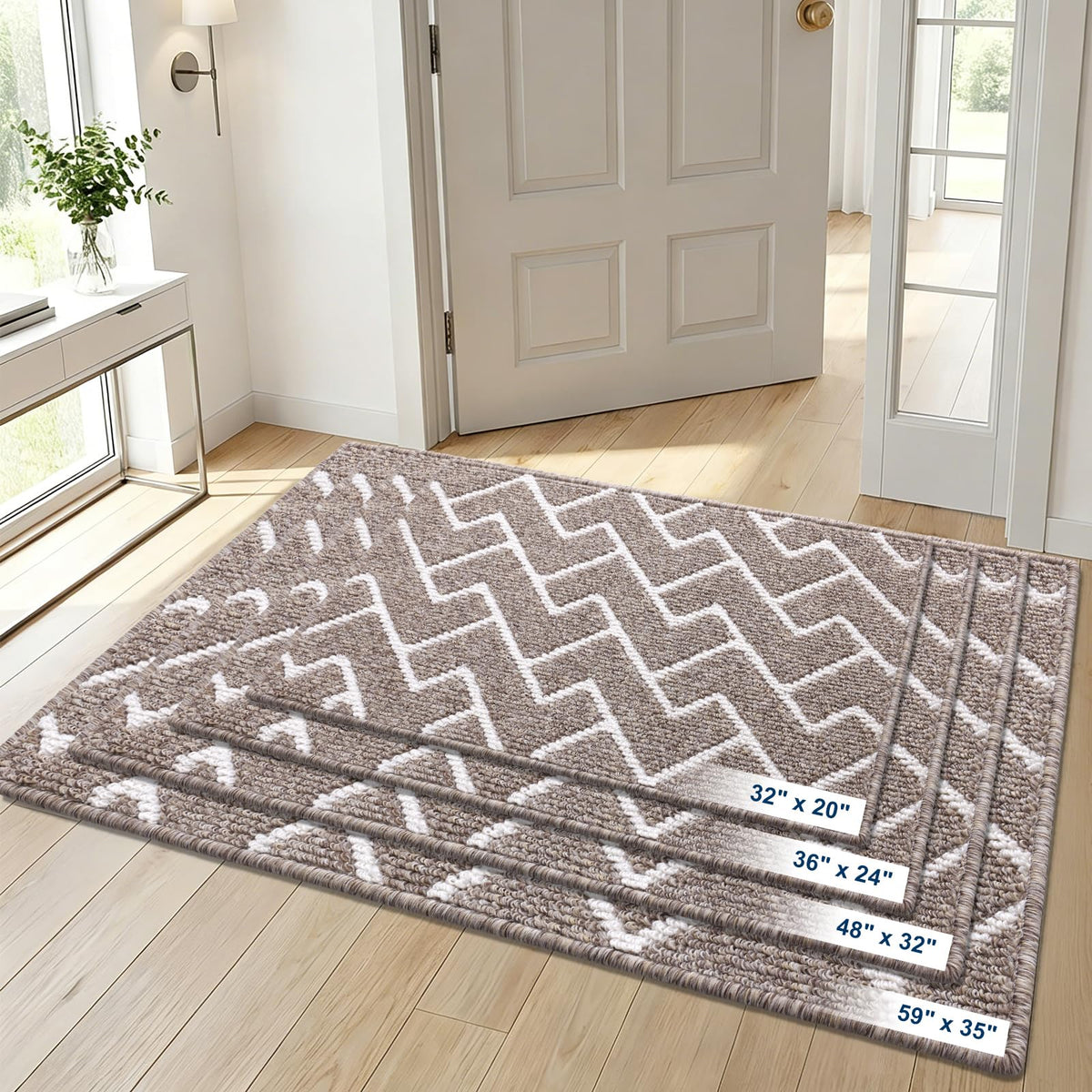 OLANLY Backing grips floors and minimizes shifting during busy comings and goings.