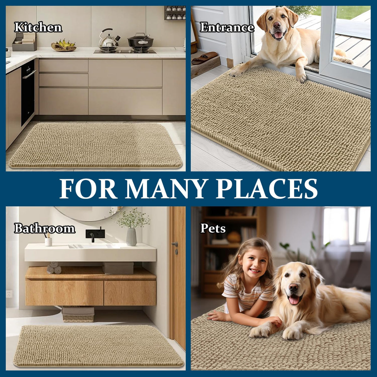 OLANLY mud paw mat enhances daily routines with cozy, functional design.