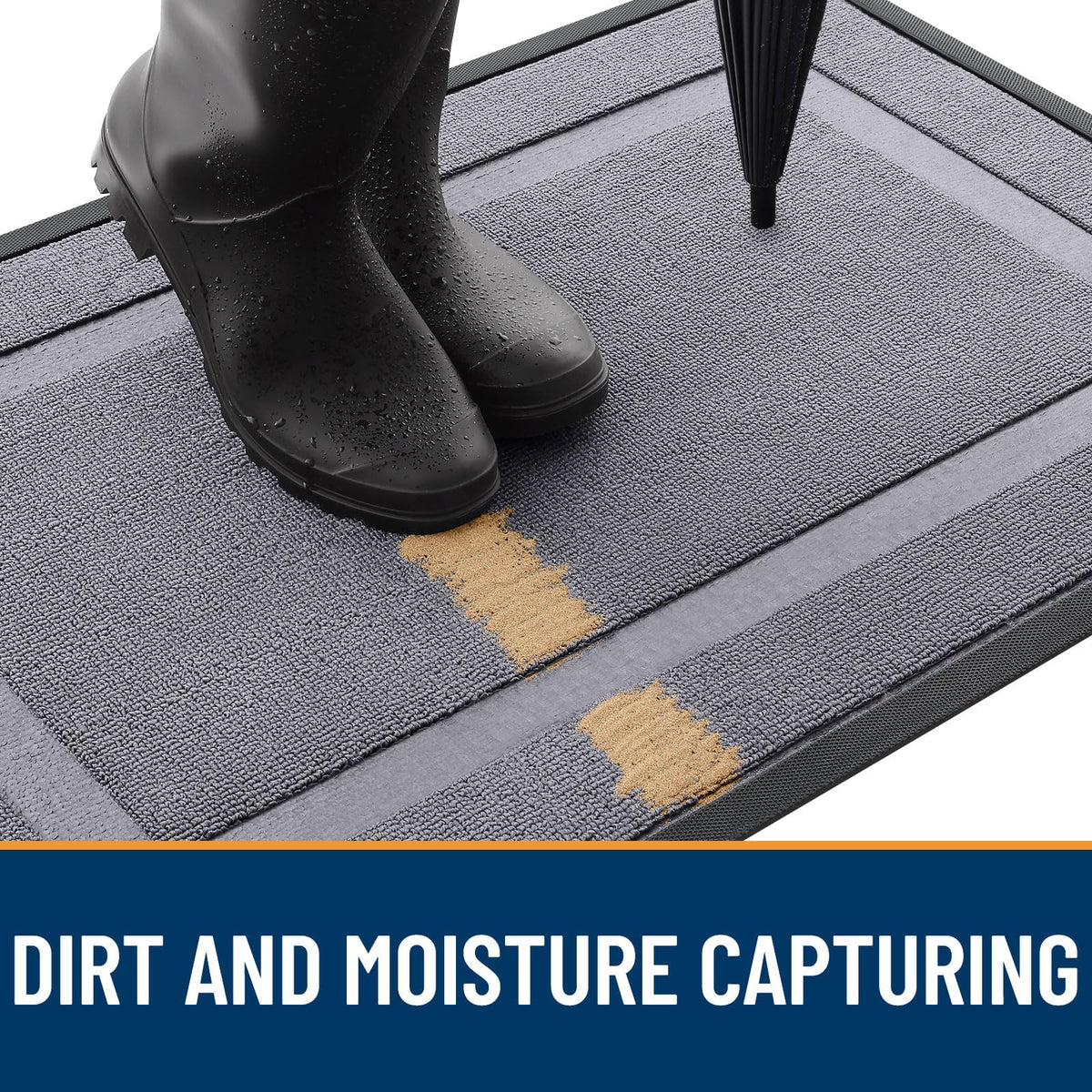 OLANLY easy-clean mat cleans with vacuum or hose for quick upkeep.