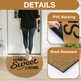 OLANLY Non-slip backing keeps outdoor mats steady on dry surfaces.