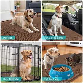 OLANLY entryway dog mat under bowls for tidy feeding areas
