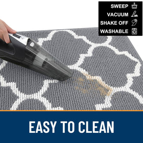 OLANLY entryway mat neutral design complements decor and creates a welcoming feel