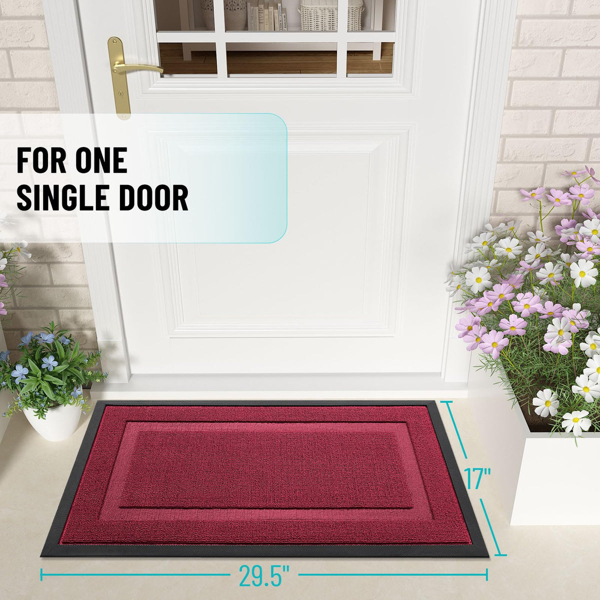 OLANLY front door mat captures dirt and moisture to keep floors cleaner.