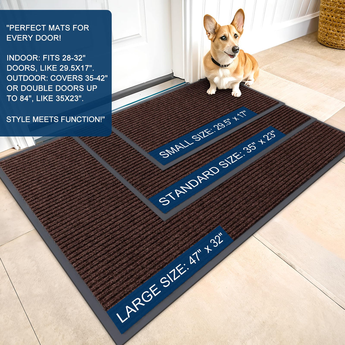OLANLY door mat close-up texture shows durable fibers for long-lasting use.