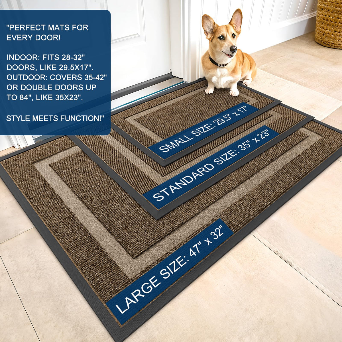 OLANLY mat captures dirt and moisture to keep floors clean.