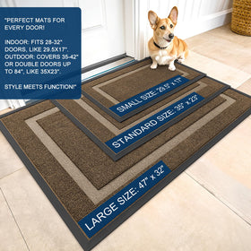 OLANLY mat captures dirt and moisture to keep floors clean.