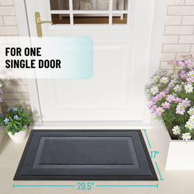 OLANLY mat top surface capturing dirt and moisture to prevent debris indoors.