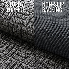OLANLY front door mat dirt-trap surface catches debris before it reaches interiors.