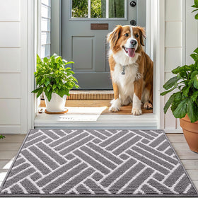 OLANLY front door mat offers durable, long-lasting performance for busy entrances.