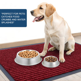 OLANLY front door mat easy-clean surface simplifies maintenance after muddy shoes