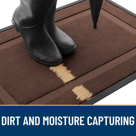 OLANLY easy-clean mat cleans with vacuum, broom, or rinse