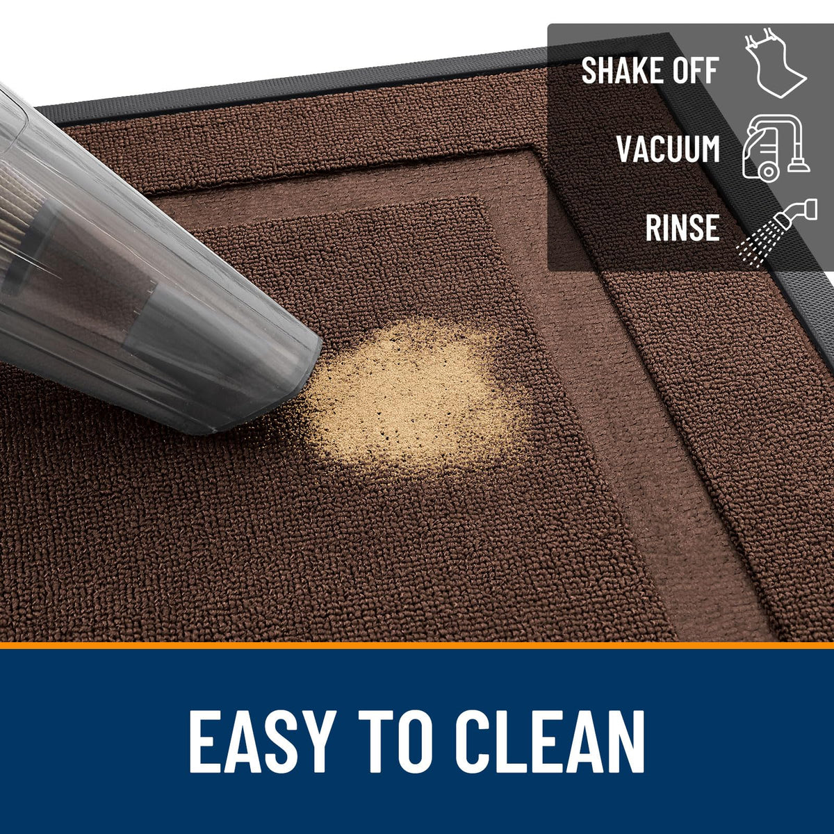OLANLY indoor-outdoor mat suitable for entryways, patios, and garages
