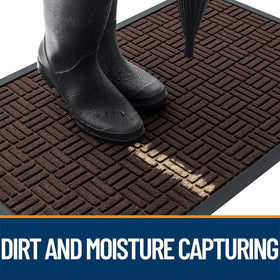 OLANLY low-profile 0-3 inch mat fits under doors without snagging.