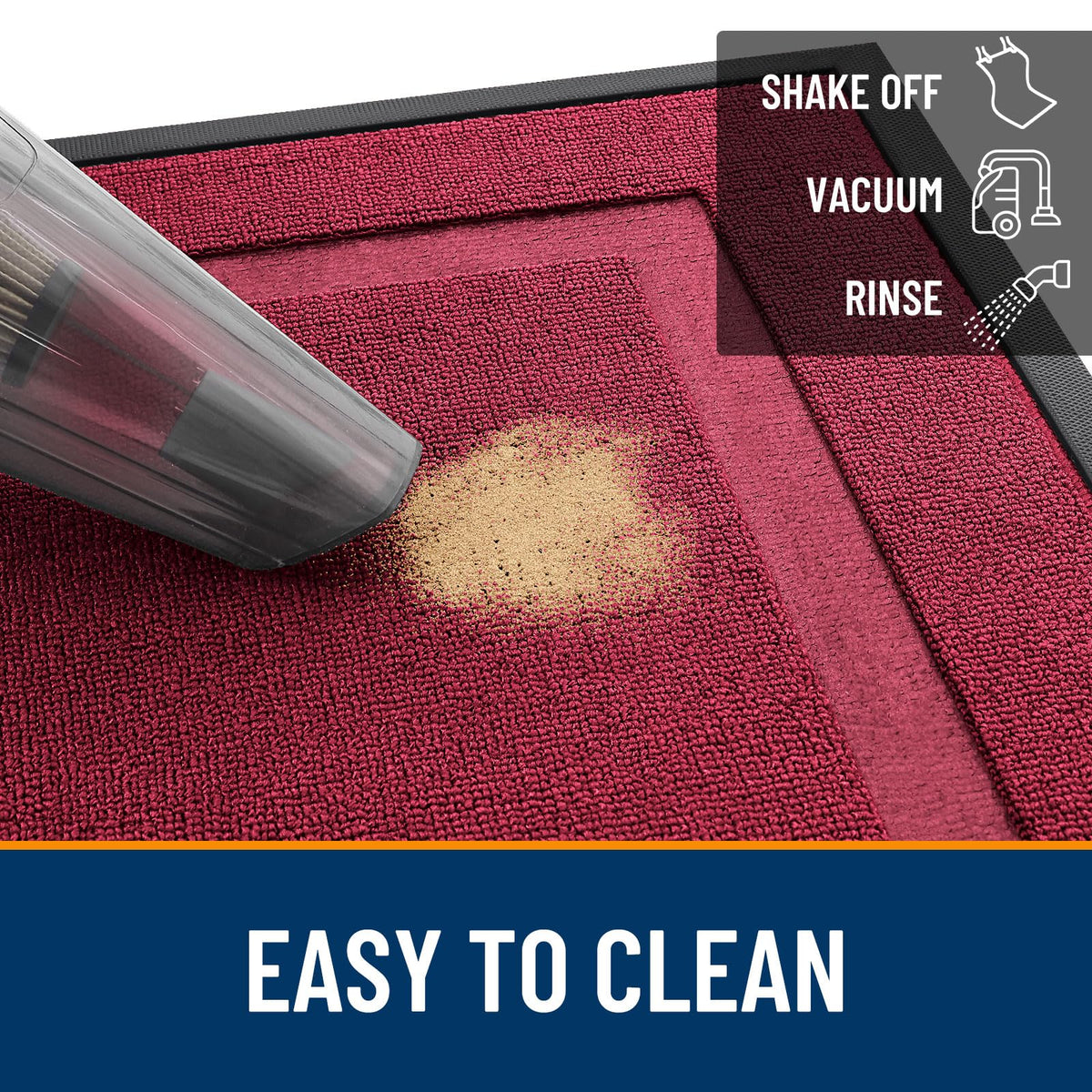 OLANLY low-profile design slides under doors without jamming.