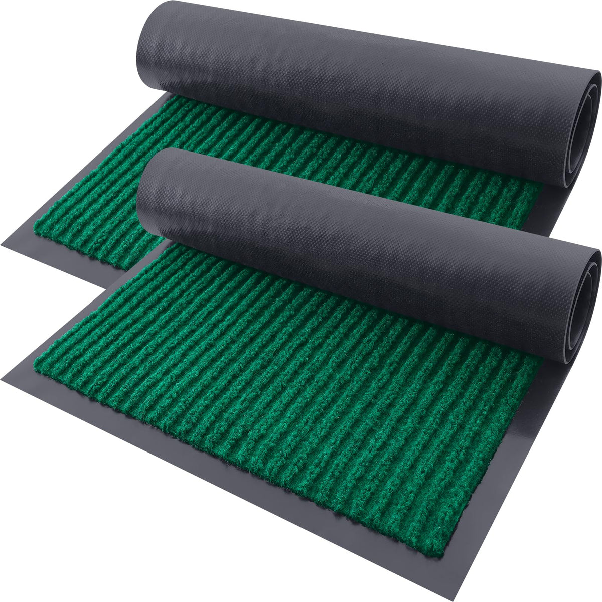 OLANLY front door mat with a modern stripe pattern offers stylish entrance protection.