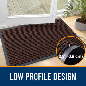 OLANLY door mat non-slip backing keeps it securely in place.