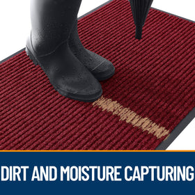 OLANLY front door mat non-slip backing keeps it secure in high-traffic areas