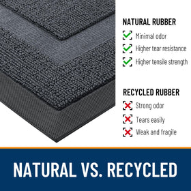 OLANLY Front Door Mat is easy to clean with vacuuming, shaking, or rinsing.