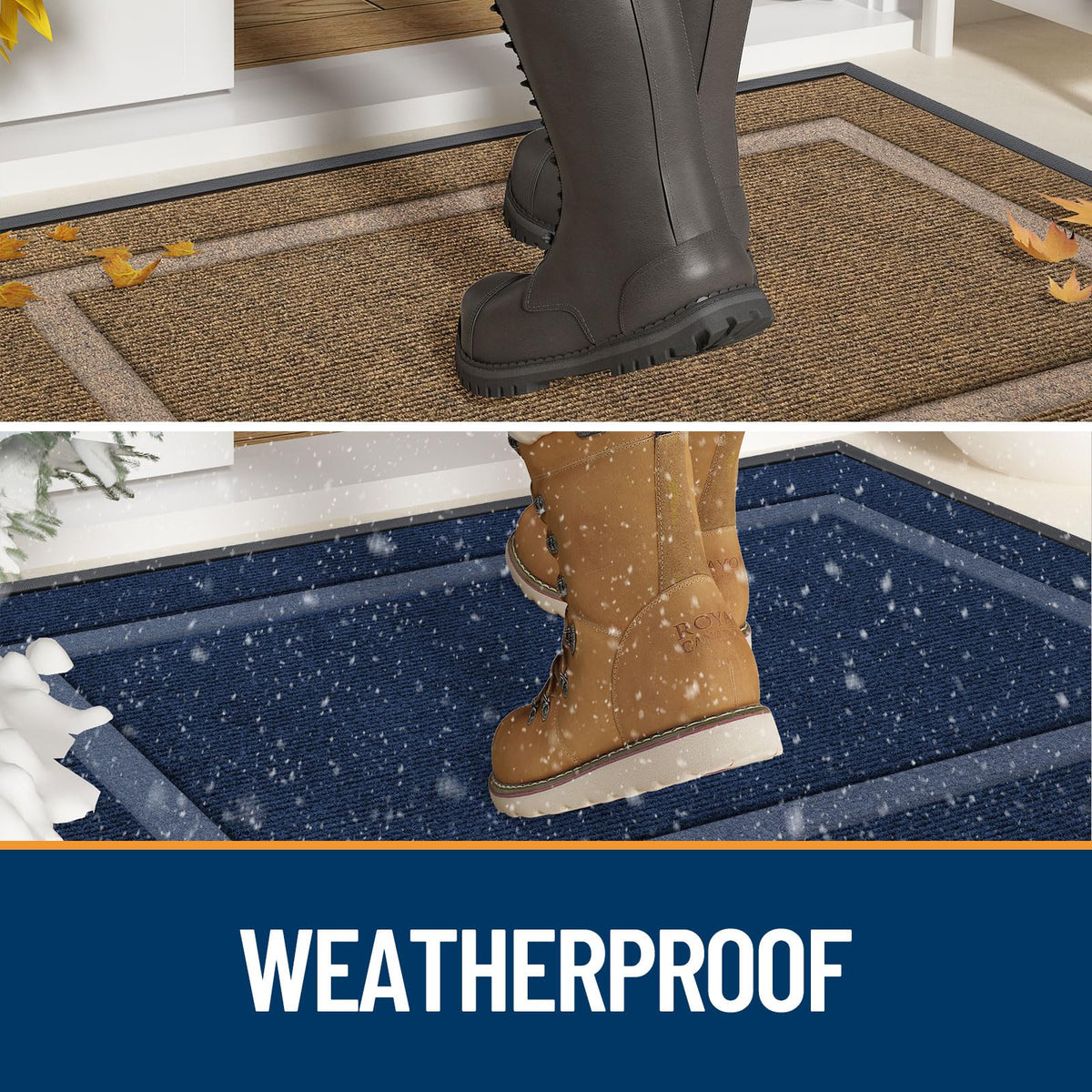 OLANLY front door mat is easy to clean with vacuum or hose.
