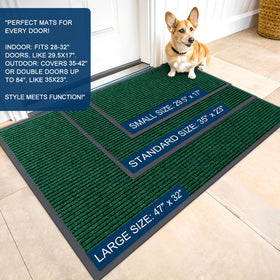OLANLY two-pack doormats refresh entryways with durable, fade-resistant fabric.