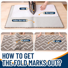 OLANLY Washable Front Door Mat retains color after frequent washing.