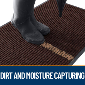 OLANLY mat absorbs moisture to help keep floors dry after rain.